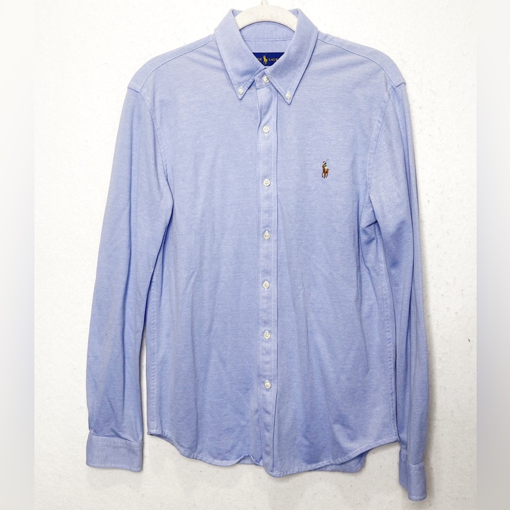 Ralph Lauren Light Blue Casual Button Down Knit Oxford